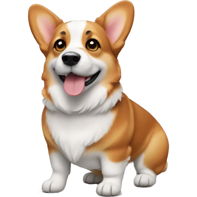 Corgi with black fur emoji
