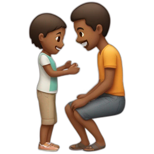 parent playing with one kid and not the other emoji