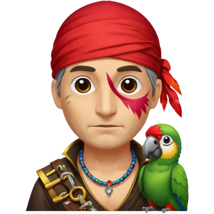 pirate and parrot emoji