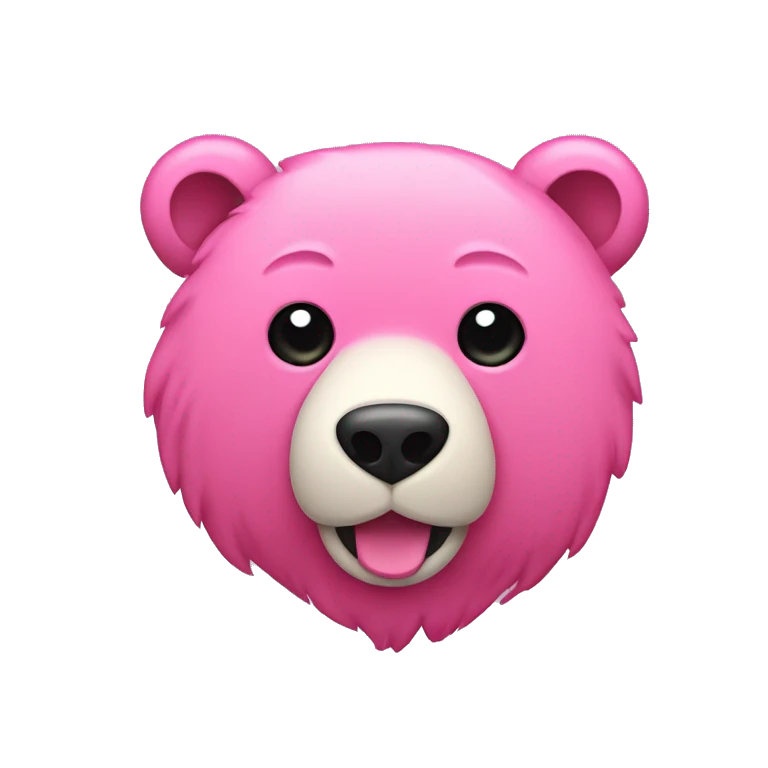 Oso con lazo rosa  emoji