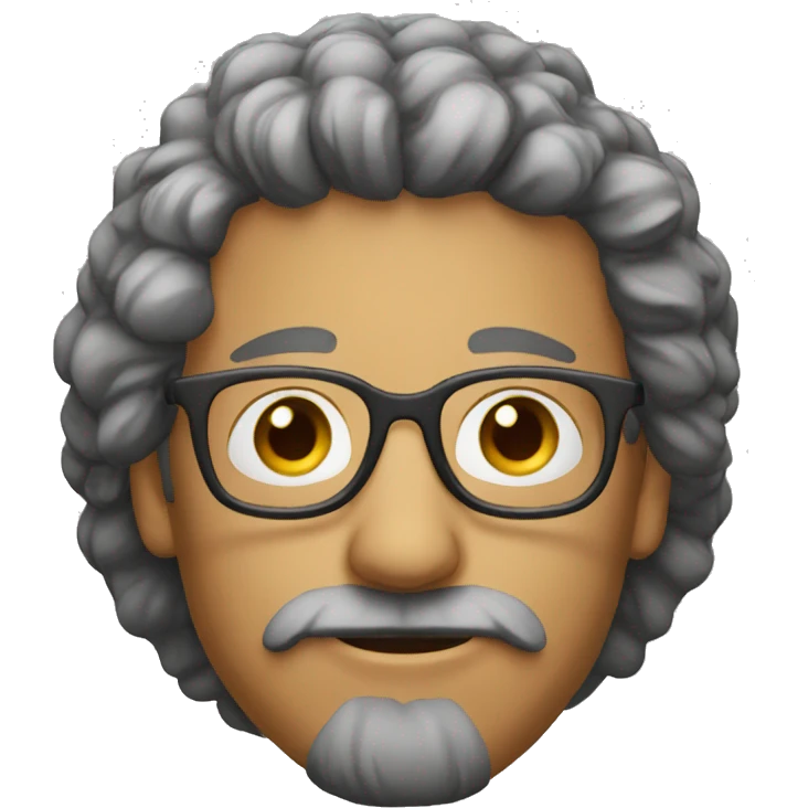A man with hairs specs nose esrs emoji