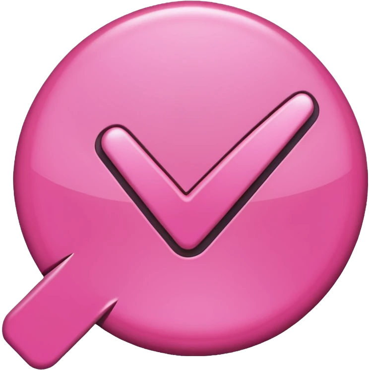 check mark pink emoji