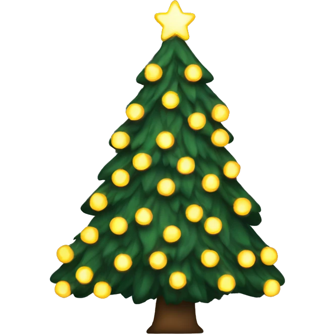 Fir with Christmas lights emoji