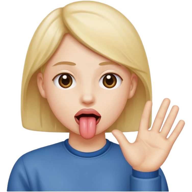 tongue out with hands beside  emoji