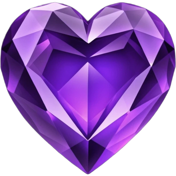 black heart with a faceted crystal texture and subtle dark purple glow emoji