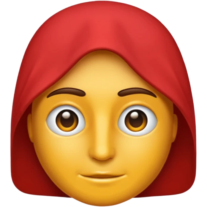 Kırmızı ince uçlu kolye şeklinde Sarkaç emoji