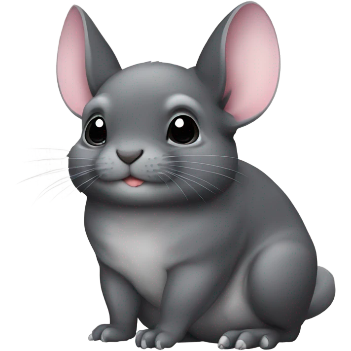 Black chinchilla with small cute hands emoji