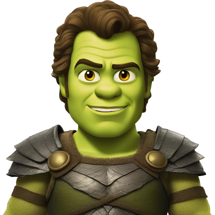 Shrek as Henry Cavill emoji