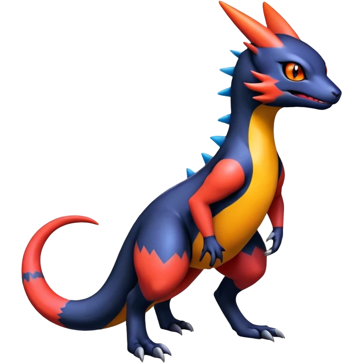 Cute Shiny Guilmon-Noibat-Quilava-Salandit-Umbreon-Fakémon-hybrid-creature (full body)  emoji
