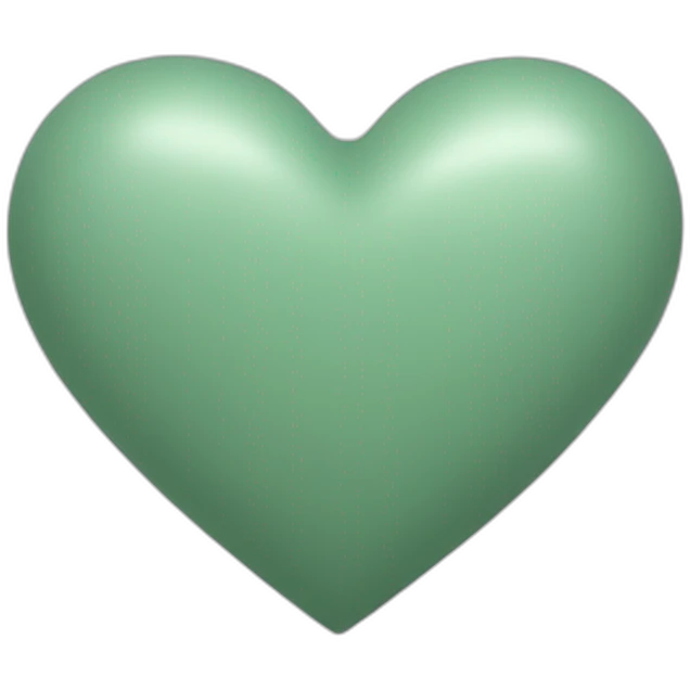 sage green heart emoji