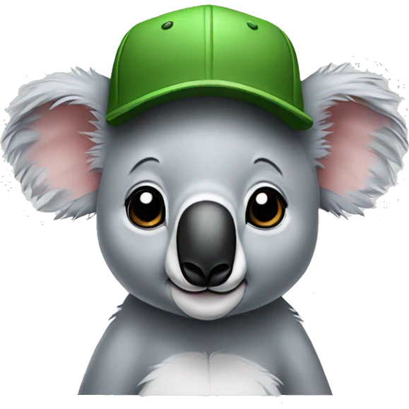 koala with a cap emoji