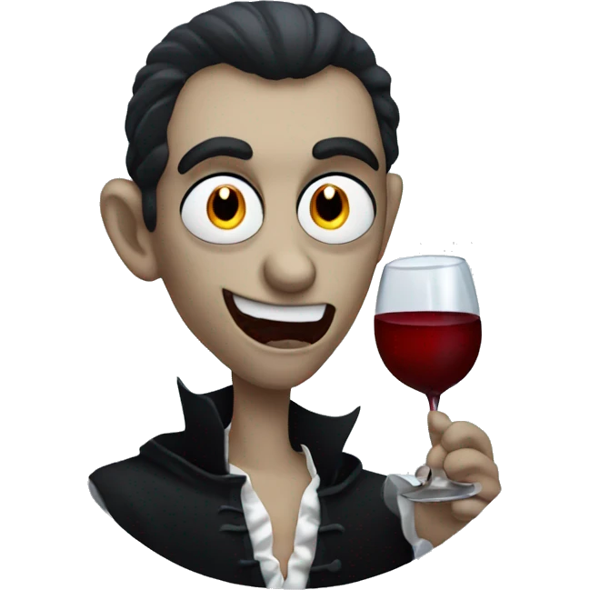 vampire drinking wine emoji