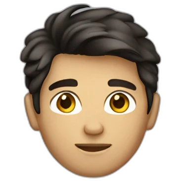 young man informal cloth tanned dark hair emoji