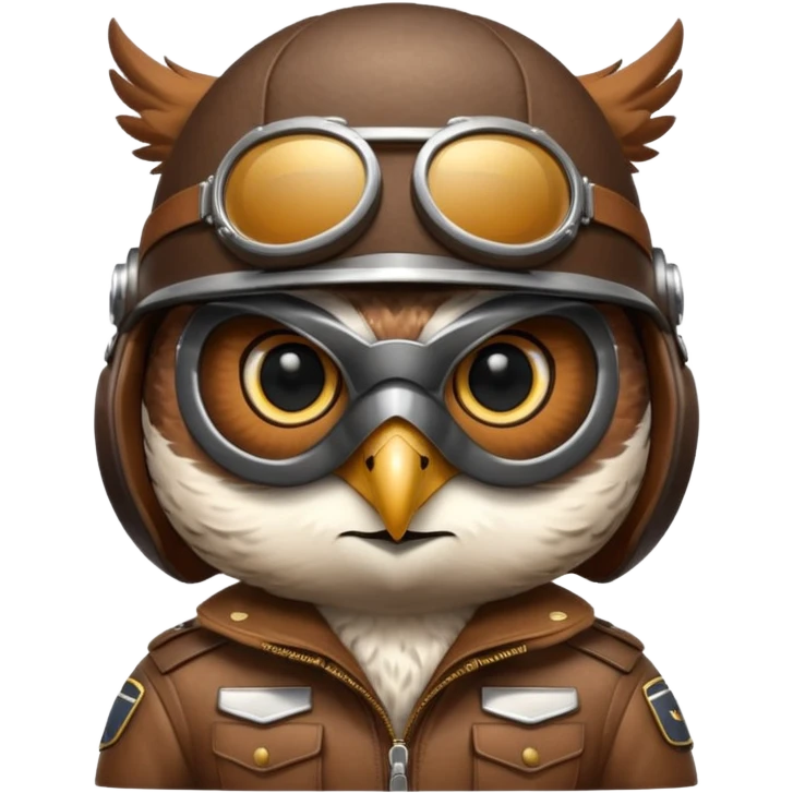 pilot owl no human emoji