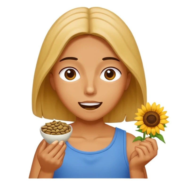 someone eating sunflower seeds  emoji