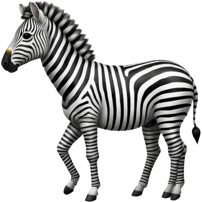 zebra walking on 4 emoji
