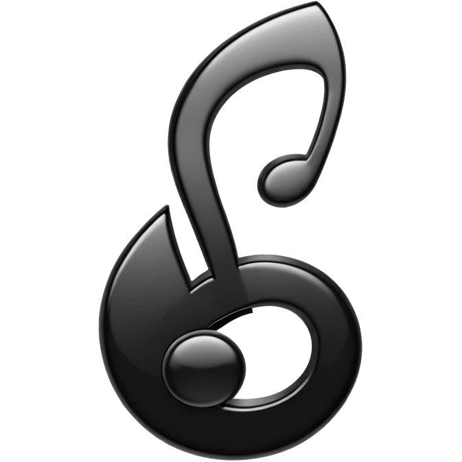 musical note black emoji