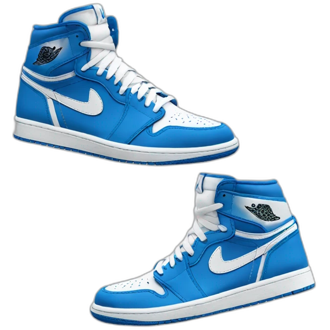 Air Jordan 1 bleu emoji
