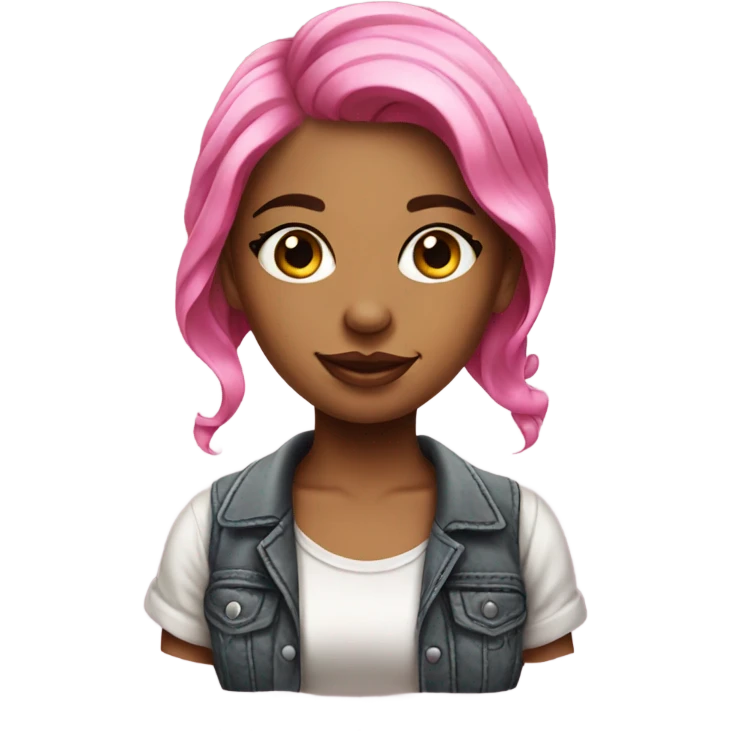 Pink tattoo artist girl emoji