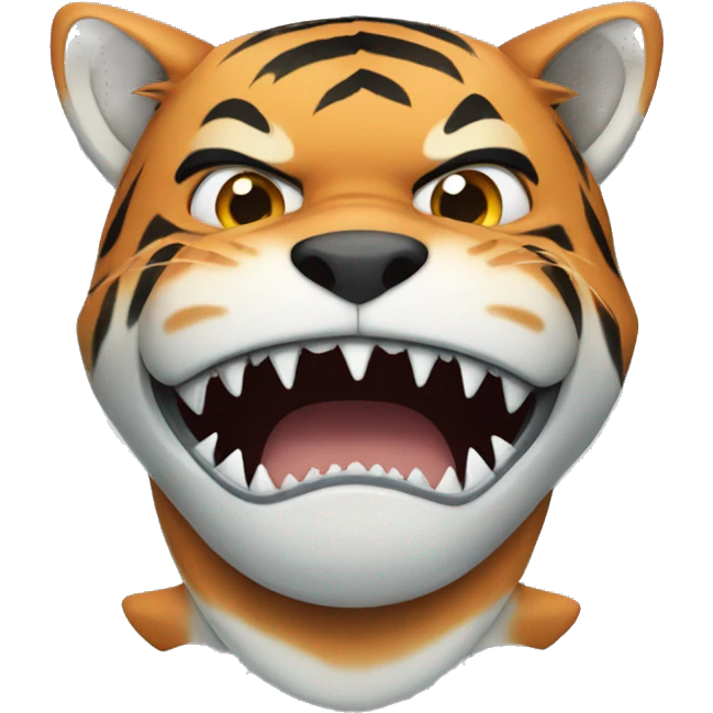 Tiger vs shark emoji
