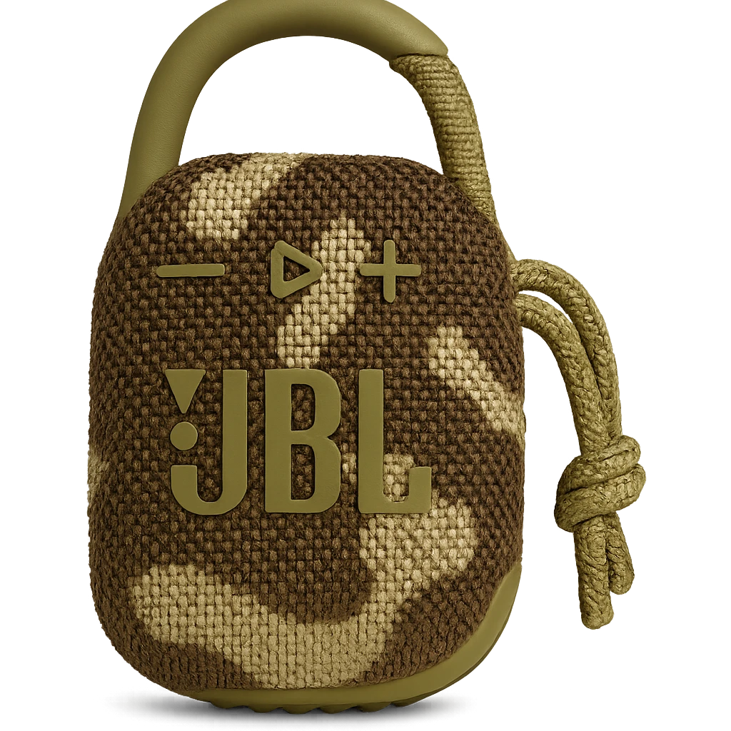 military-themed portable JBL speaker with desert sand and brown colors emoji