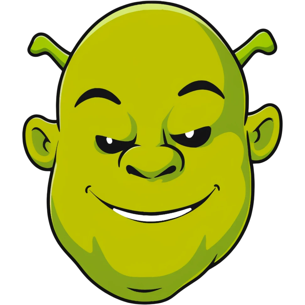 iconic Shrek face emoji