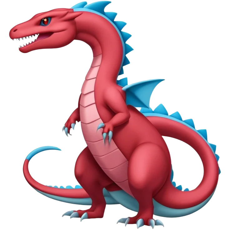 Badass cool salamence-salazzle-hybrid, full body emoji