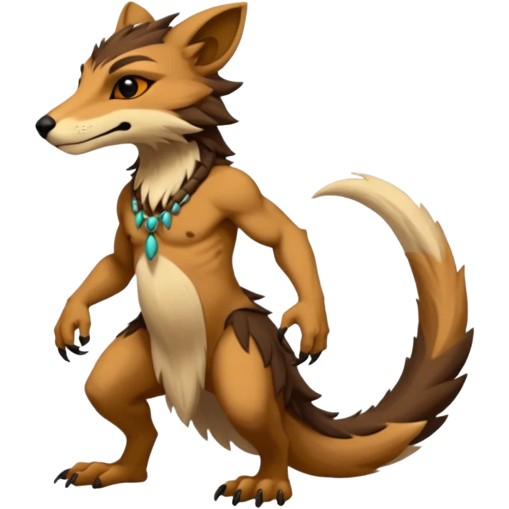 Cool badass furry fantasy-Vernid-creature by LiLaiRa (full body) emoji