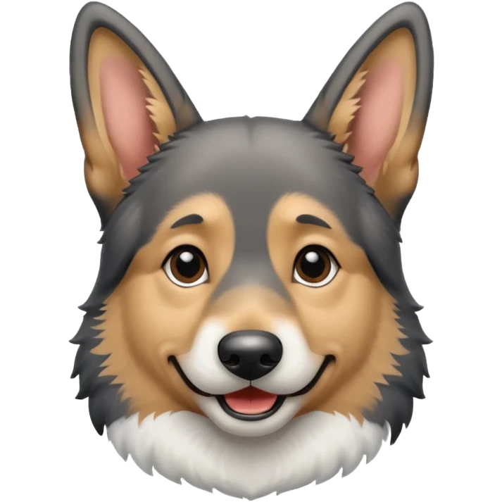 German Shepherd in snow ios emoji emoji