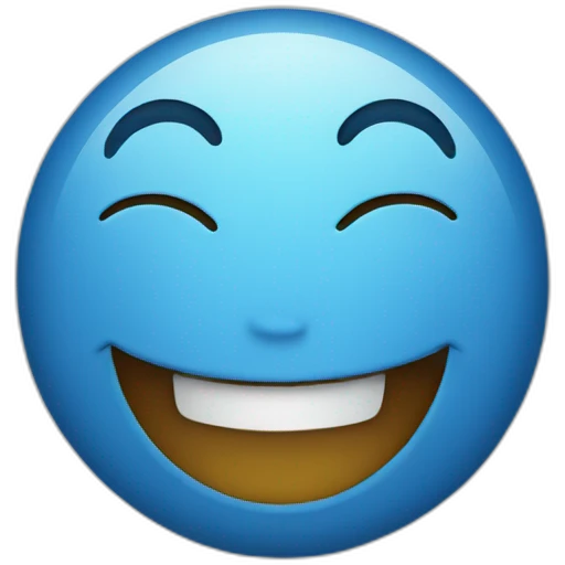 blue smiled smile emoji