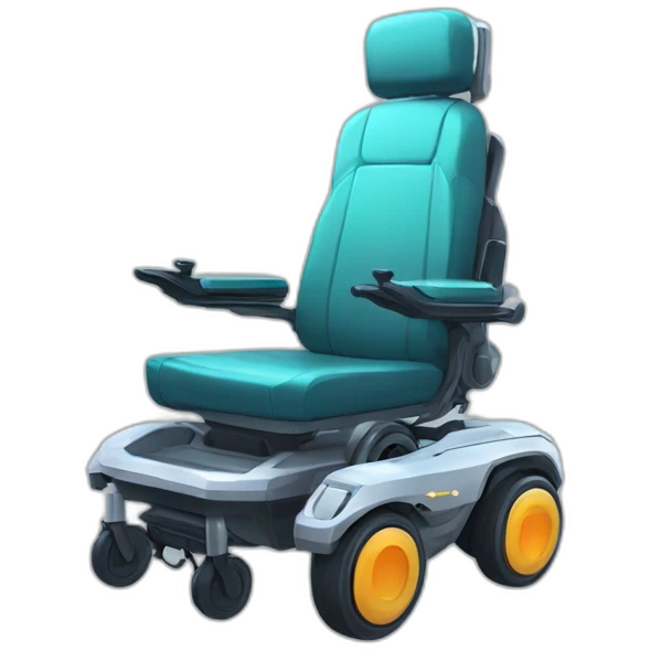 futuristic fantasy electric wheelchair emoji