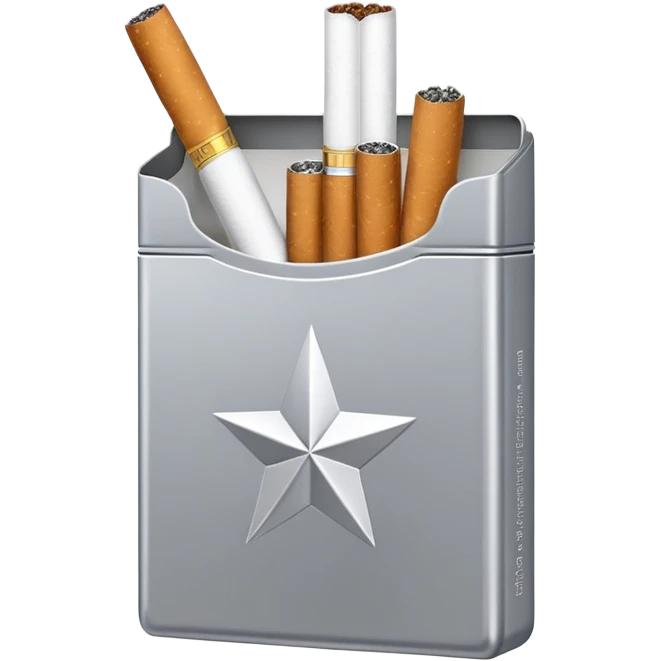 seven stars grey shining cigaret pack emoji