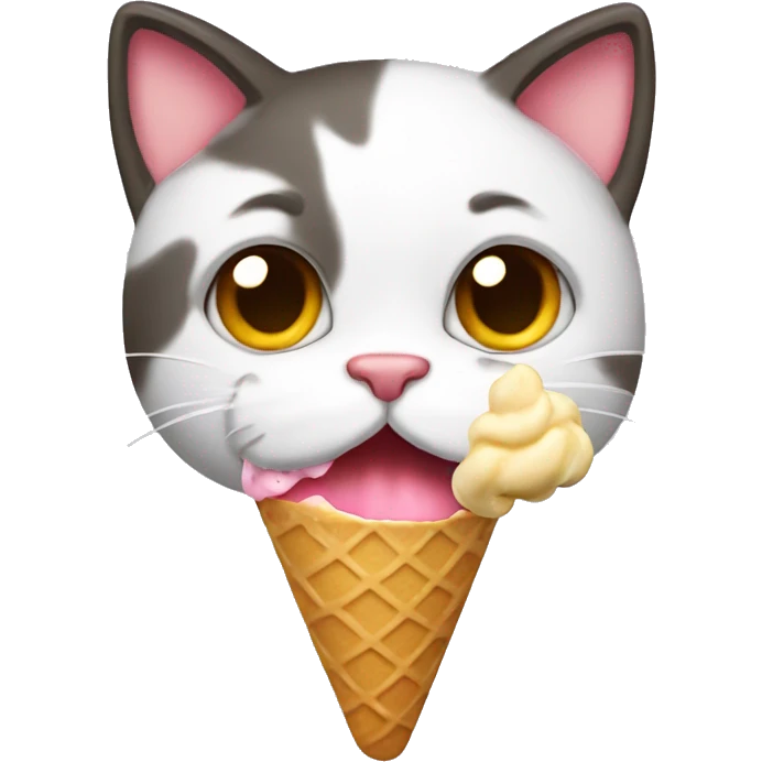 cat eating ice cream  emoji
