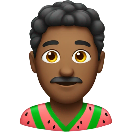 man with watermelon emoji