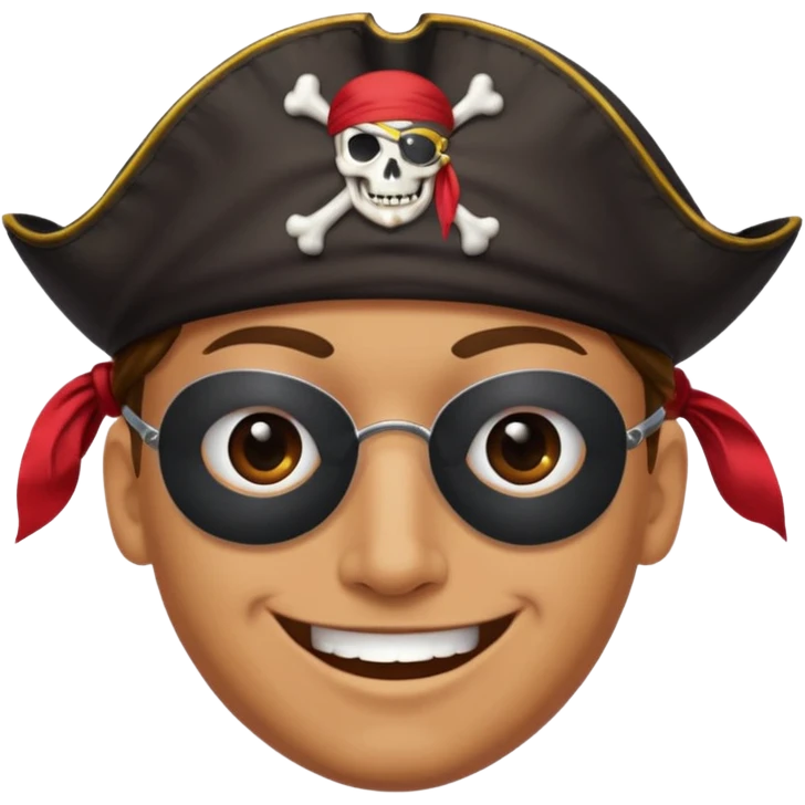 person with pirates eye patch emoji