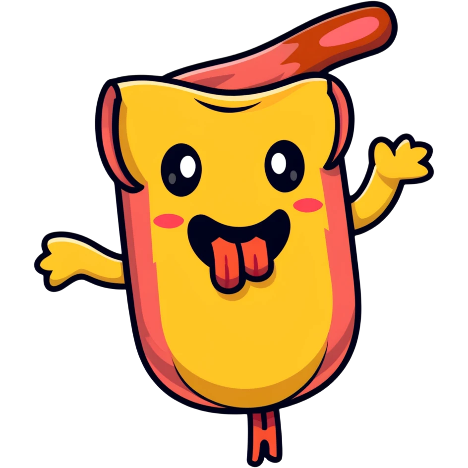 tongue out emoji holding a bacon strip emoji