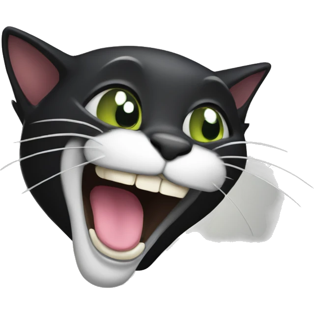 black cat laughing emoji
