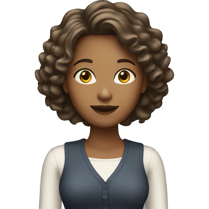 Woman (full-body) (hands raised) (wavy hair) emoji