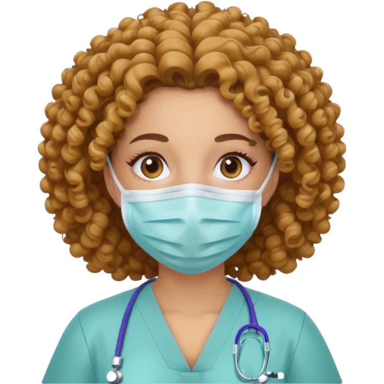 curly nurse emoji