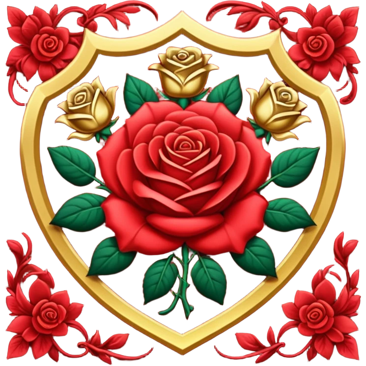 brasão com rosas condessa vermelha emoji