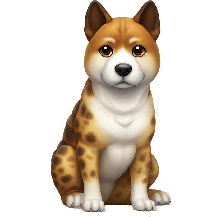 Tortoise shell no white Akita Inu skinny with no white emoji