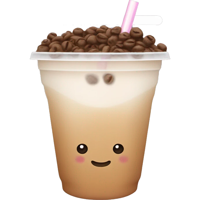 Bubble tea as coffee emoji