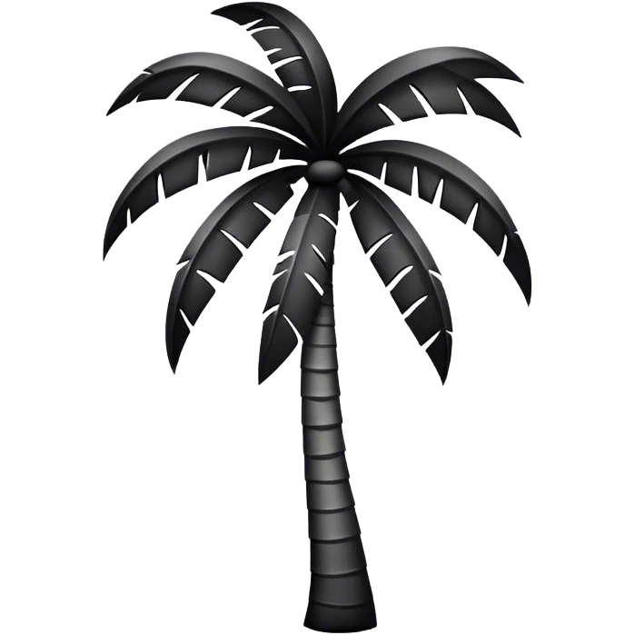 black and white palm tree  emoji