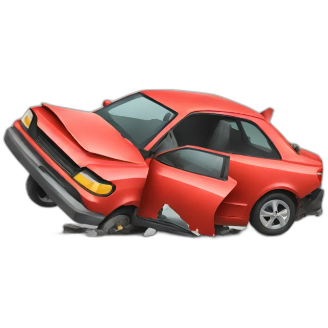crashed car emoji