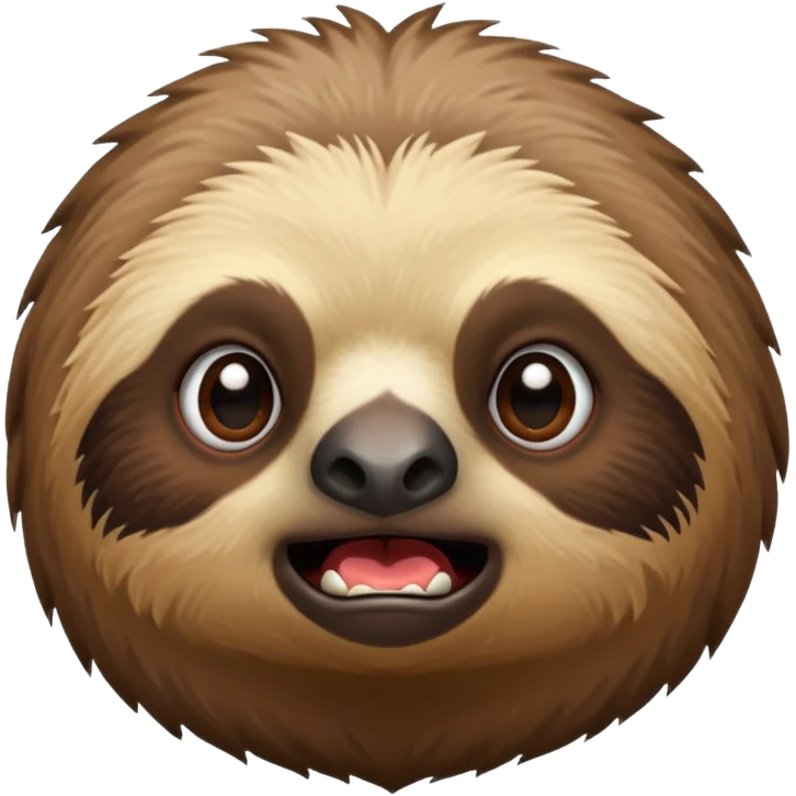 Perezoso con cara de enojado hazle como una x en el lado izquierdo de la cara  emoji