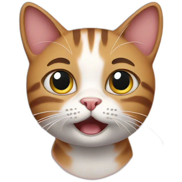 cat with a surprised face emoji