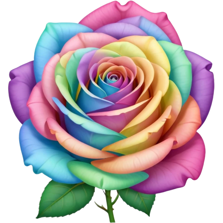 Pastel Rainbow Rose emoji