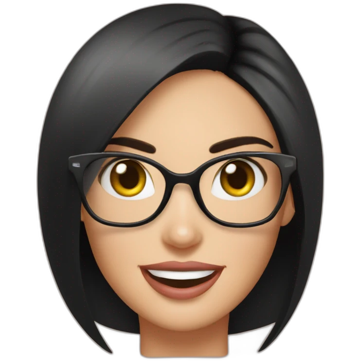 Megan Fox sonriente con lentes y dice ok emoji