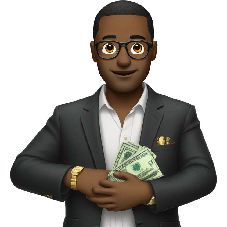 Men with Money and rolex emoji