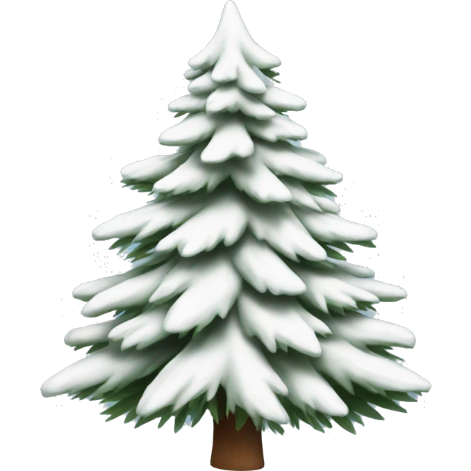  actual white fir christmas tree isolated.  emoji